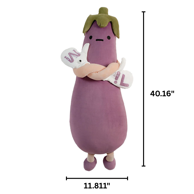 Eggplant Soothing Hug Plush Pat Pillow