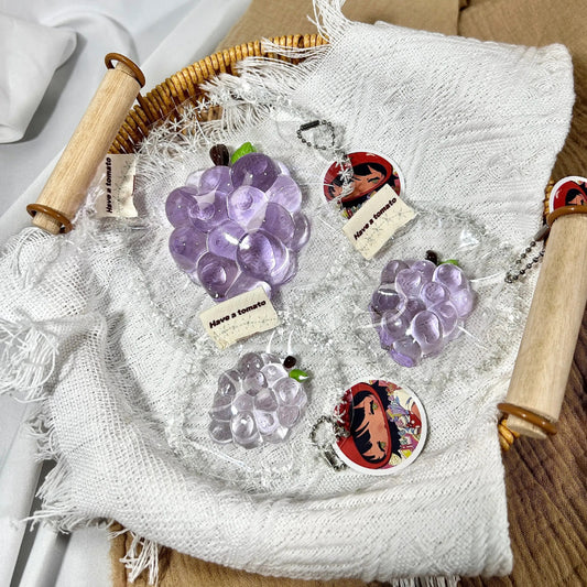 Transparent Purple Grape Taba Squishy Toys image 1