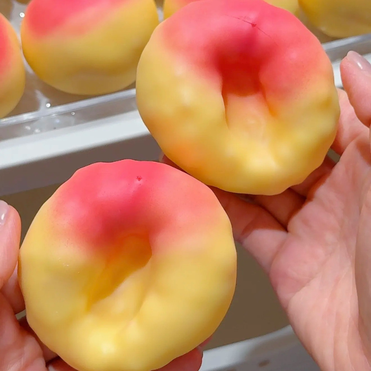 Crispy Peach Squishy Stress Ball Toy Handmade Sensory Fidget Toy