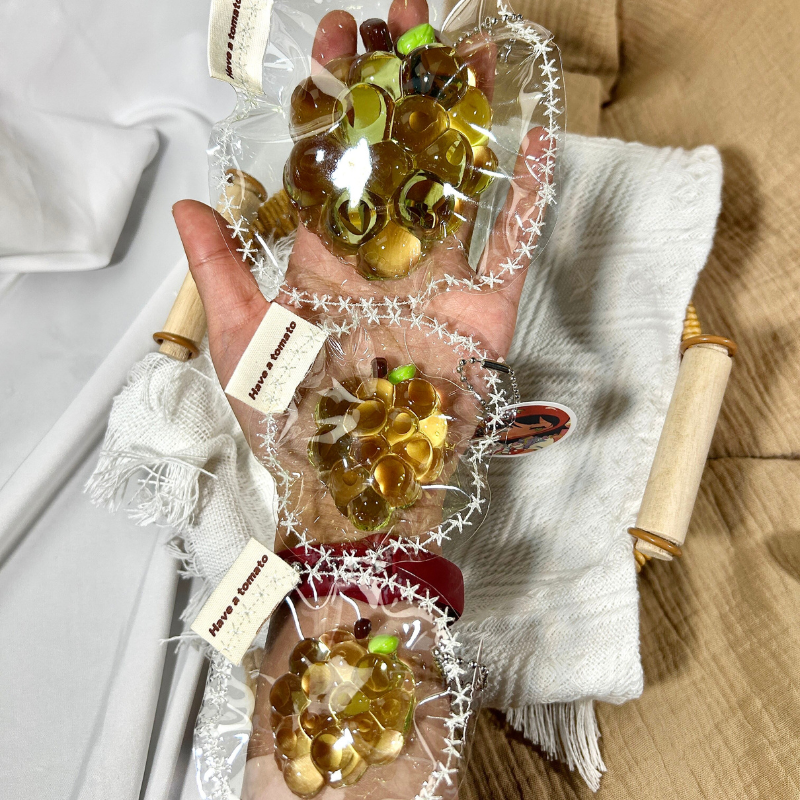 Transparent Green Grape Taba Squishy Toys