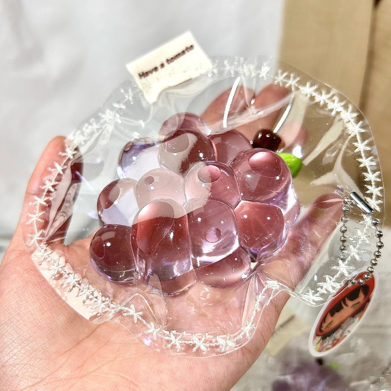 Transparent Purple Grape Taba Squishy Toys