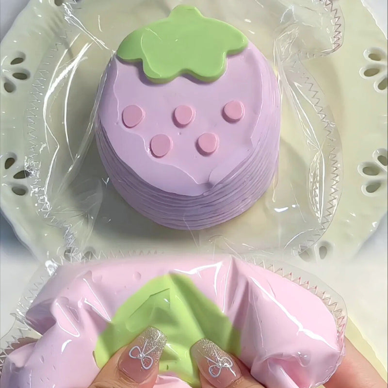 Adorable Strawberry Squishy Toy Slow Rising Stress Relief Fun image 0