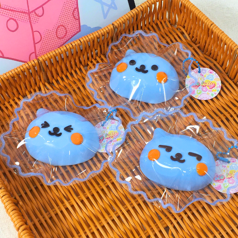 Cute Blue Cat Taba Squishy Toys