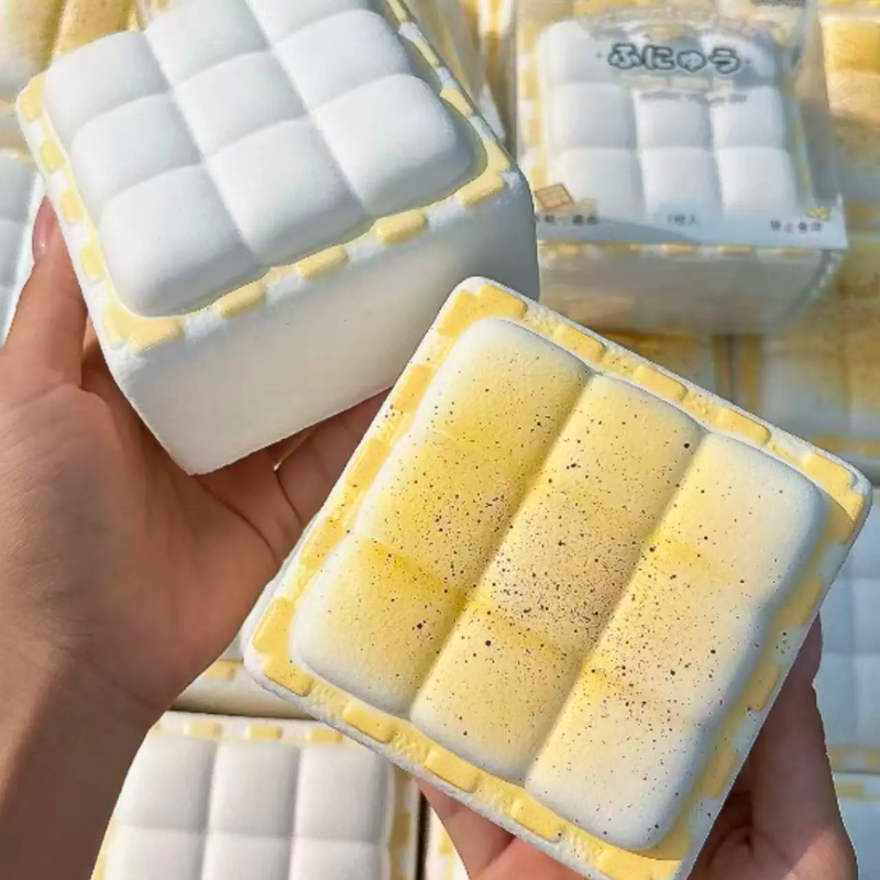 Yellow Fermented Tofu Squishy Toy