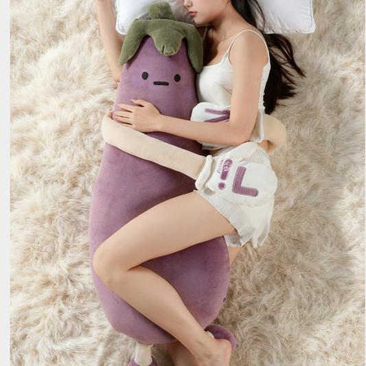Eggplant Soothing Hug Plush Pat Pillow