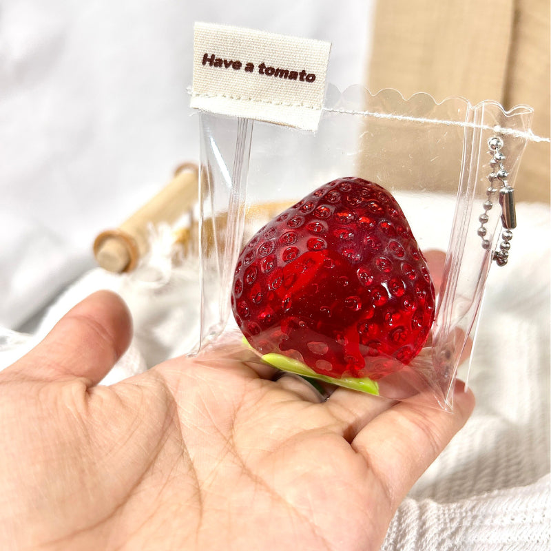 Transparent Strawberry Taba Squishy Toys image 0