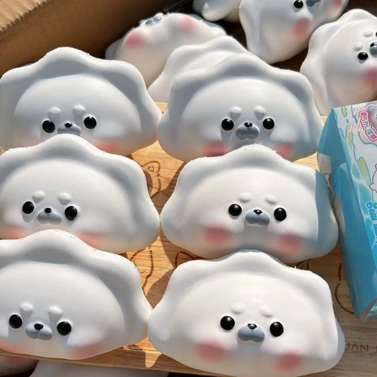 Cute Seal Dumpling Squishy Toy Ultra Soft Slow Rising Stress Relief Toy