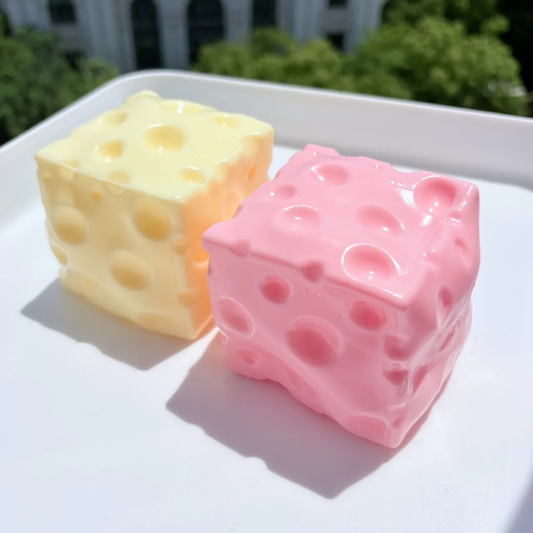 Soft Giant Cheese Cube Fidget Toy