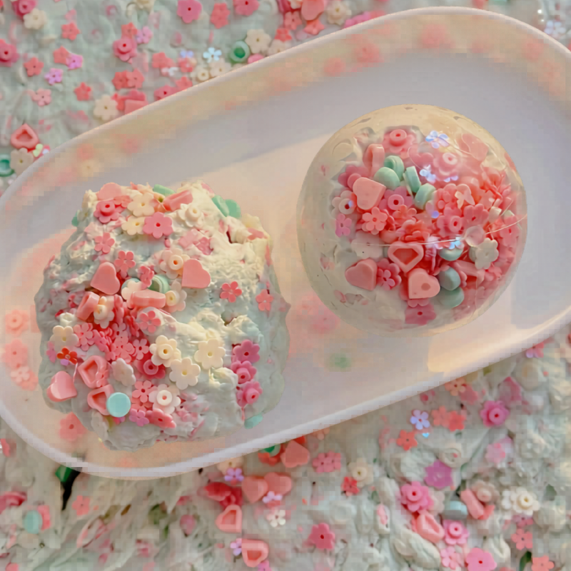 Mint Strawberry Milk Cake Handmade Squishy Ball