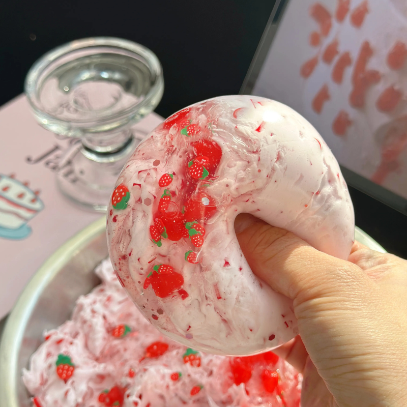 Handmade Strawberry Squishy Ball