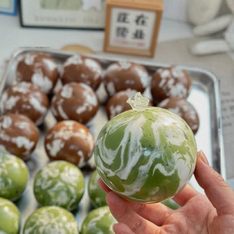 Chocolate Matcha Crunch Squishy Ball