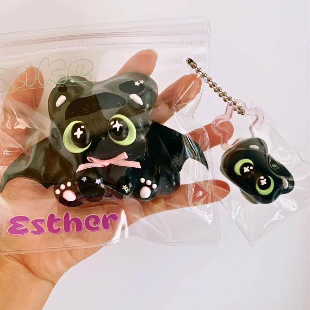 Lucky Cat Taba Squishy Toys - black image
