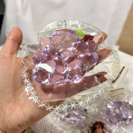 Transparent Purple Grape Taba Squishy Toys image 0