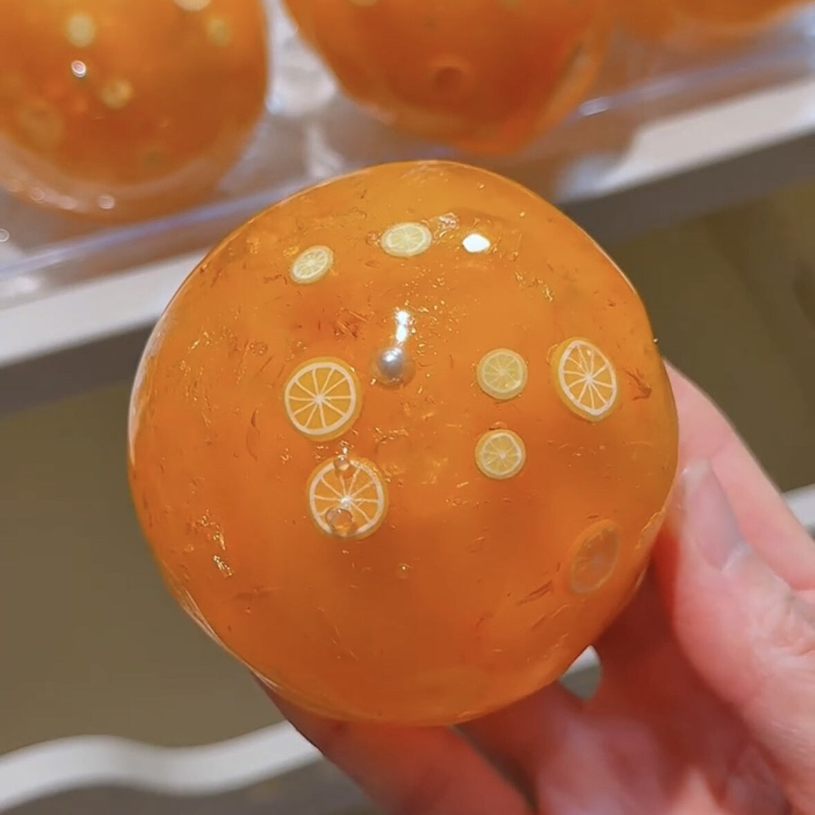 Citrus Burst Crystal Squishy Ball