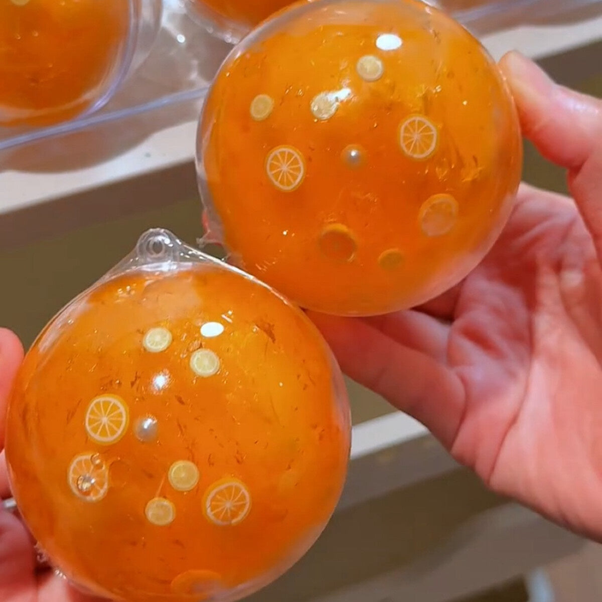 Citrus Burst Crystal Squishy Ball