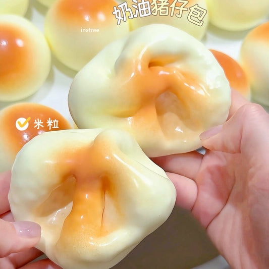Cream Bun Taba Squishy Toy