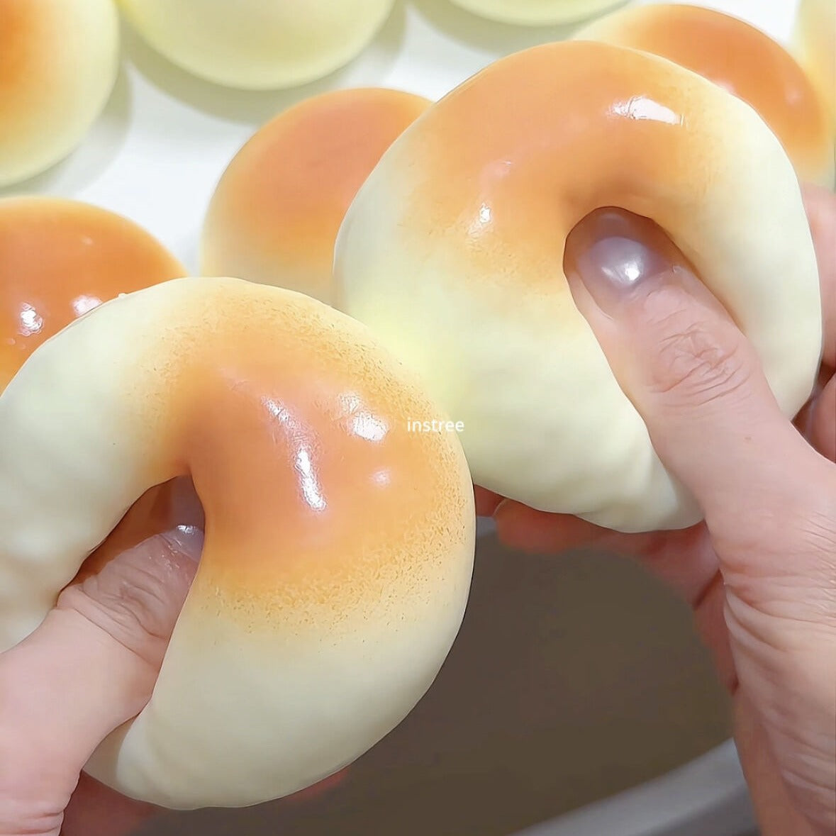 Cream Bun Taba Squishy Toy