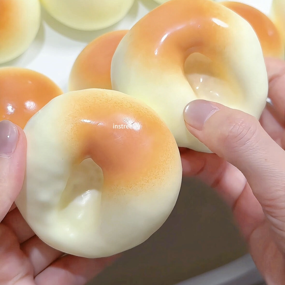 Cream Bun Taba Squishy Toy