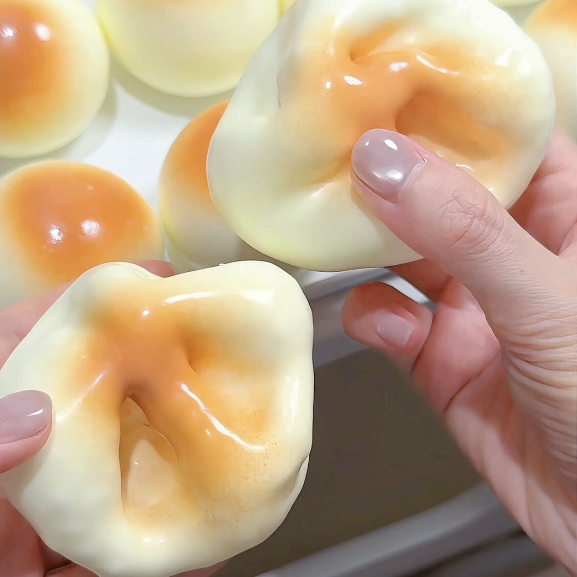 Cream Bun Taba Squishy Toy