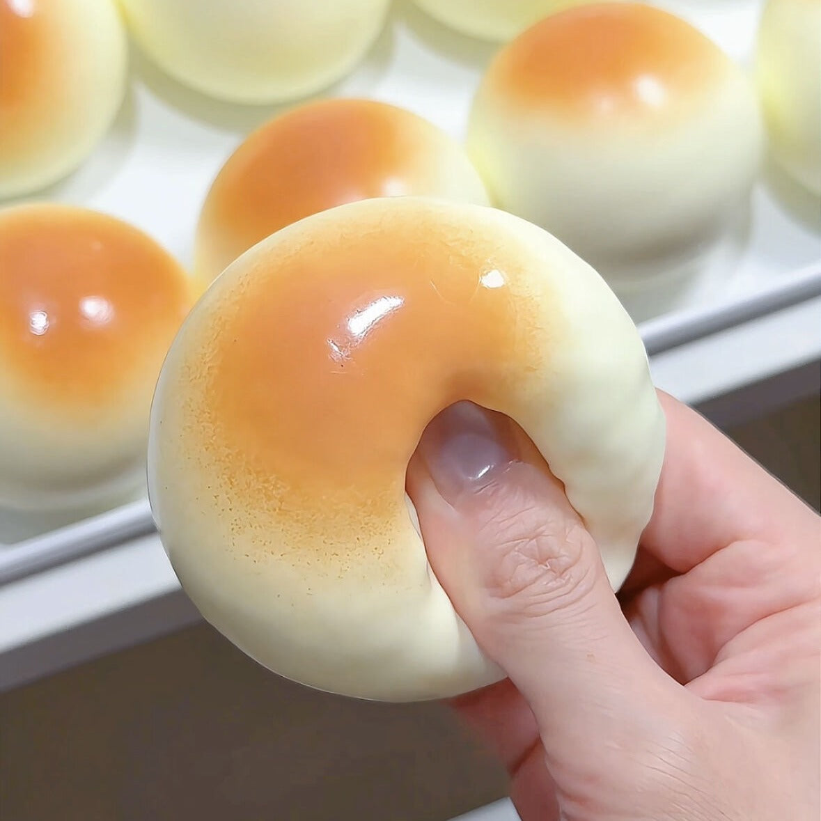 Cream Bun Taba Squishy Toy