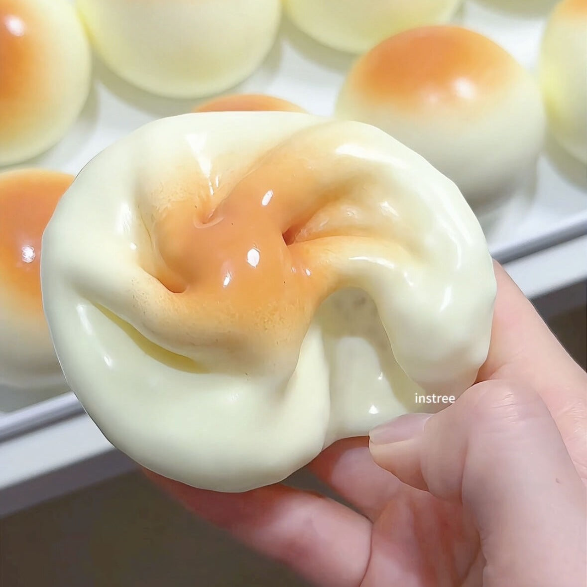 Cream Bun Taba Squishy Toy